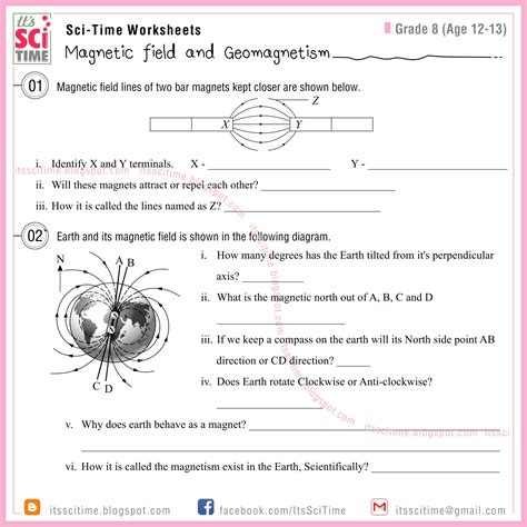 Earths Magnetic Field Worksheet