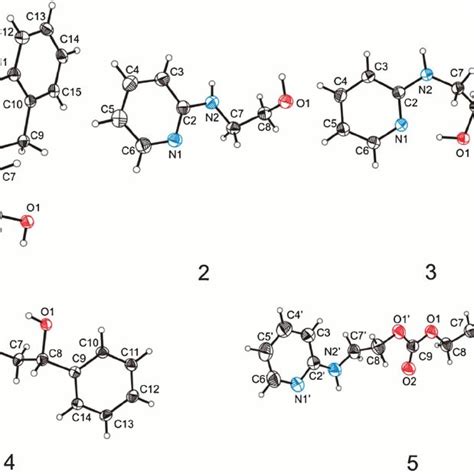 The Molecular Structures Of 1 To 5 Showing The Atom Labeling Scheme Download Scientific