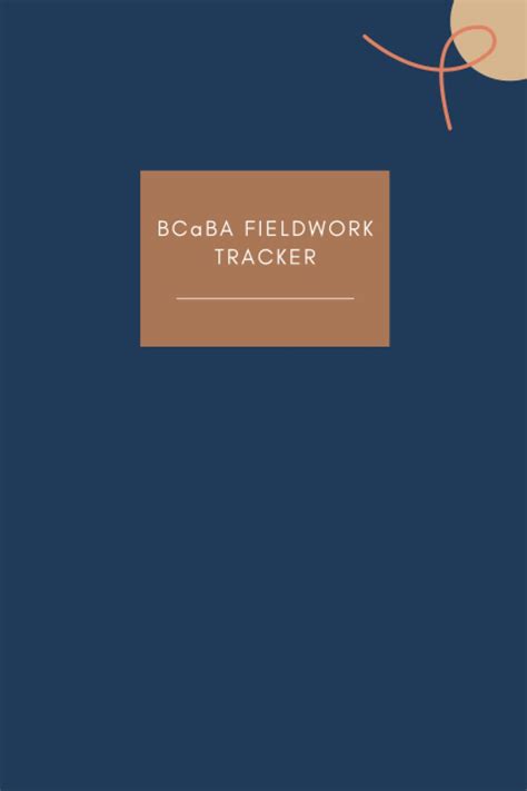 BCaBA Fieldwork Tracker And Supervision Log Aesthetic Dotted Journal