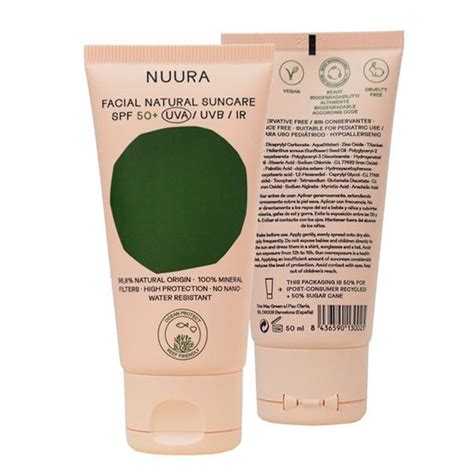 Creme Solar Facial Natural SPF 50 Nuura 50ml