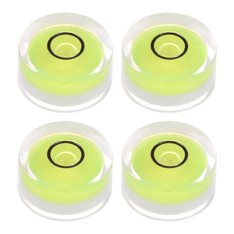 4 Packs Round Bubble Level 18x9mm Mini Circular Bullseye Spirit Levels