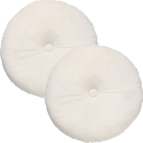 Set Van Sierkussens Rond Dutch Decor Olly Cm Velvet Snow