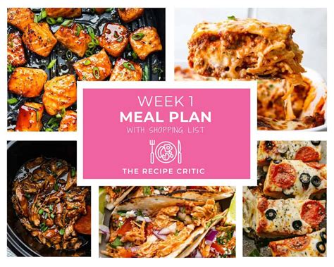 Weekly Meal Plans The Recipe Critic