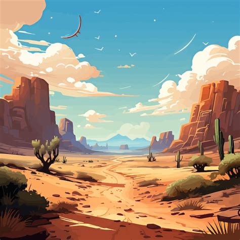 Premium Vector | Background illustration about desert