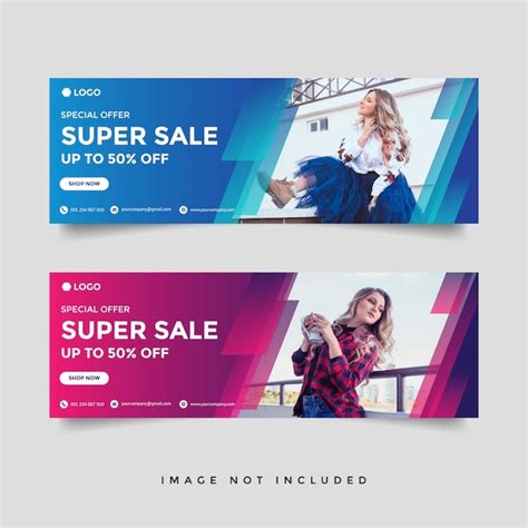 Premium Vector Fashion Sale Facebook Cover Banner Template