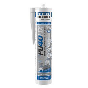 Selante Pu40fix Tekbond Cola Veda Juntas Vidros Cinza 387g Leroy Merlin