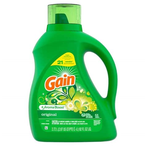 Gain 92 Fl Oz Original Scent Plus Aroma Liquid Laundry Detergent 64