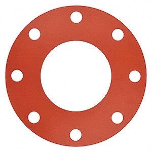 Red Rubber Full Face Gasket