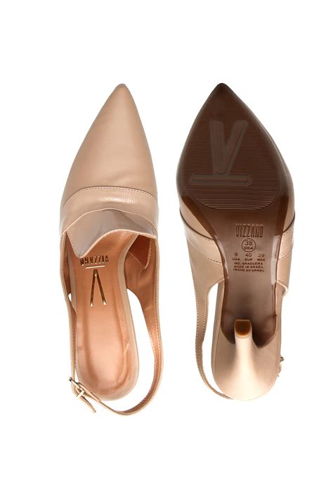 Slingback Scarpin Vizzano Liso Nude Compre Agora Dafiti Brasil