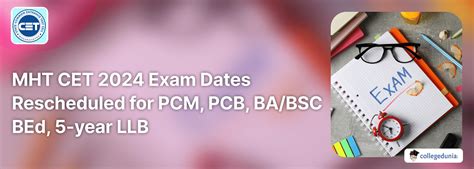 Mht Cet 2024 Exam Dates Rescheduled For Pcm Pcb Babsc Bed 5 Year