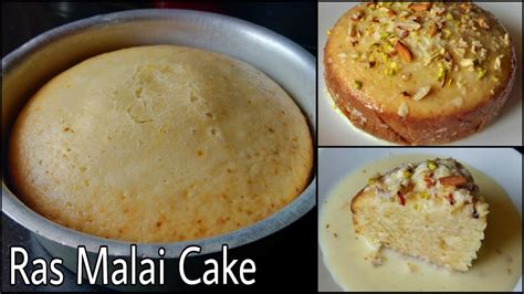 Ras Malai Cake Eggless Malai Cake Without Oven Butter Paper Curd