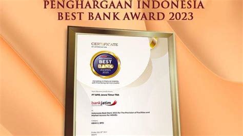 Bank Jatim Raih Indonesia Best Bank Awards Suryamalang