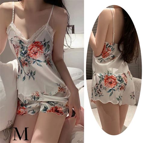 lingerie เซกซและหวาน สลงสายไหมนำแขง ฤดรอน ชดนอน H9078 Lazada co th