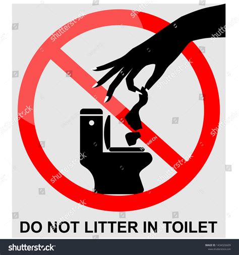 Do Not Litter Toilet Sign Stock Vector Royalty Free