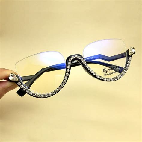 Jennifer Luxury Rhinestone Cat Eye Glasses Southood