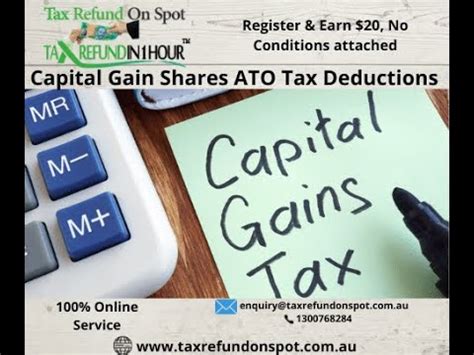 Capital Gain Shares ATO Tax Deductions 2021 Submit Lodge Online ATO