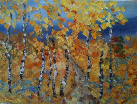 Daily Painters Of Colorado Autumn Tapestry Original Palette Knife