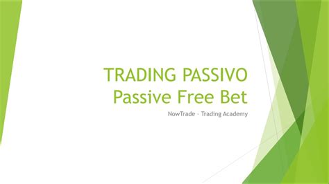 Trading Sportivo Sul Tennis Lezione 19 Passive Free Bet YouTube