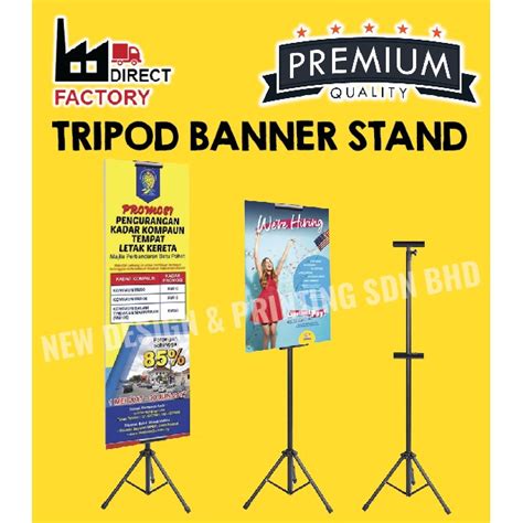 Ready Stock🔥premium Tripod Banner Stand Bunting Stand Double Sided