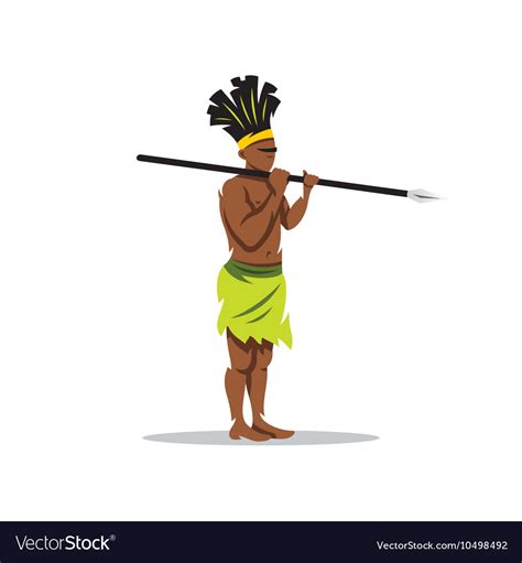 African Aborigine Cartoon Royalty Free Vector Image