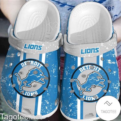 Detroit Lions Logo Football Team Crocs Clogs Tagotee