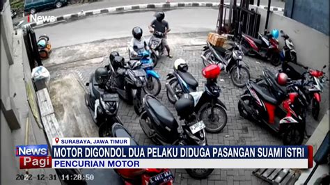 Aksi Pasutri Curi Motor Pengunjung Toko Baju Terekam Kamera CCTV