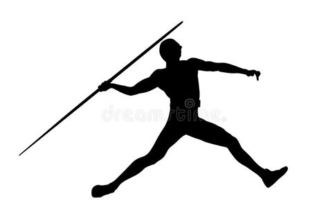 Javelin Throw Man Athlete Stock Vector Illustration Of Event