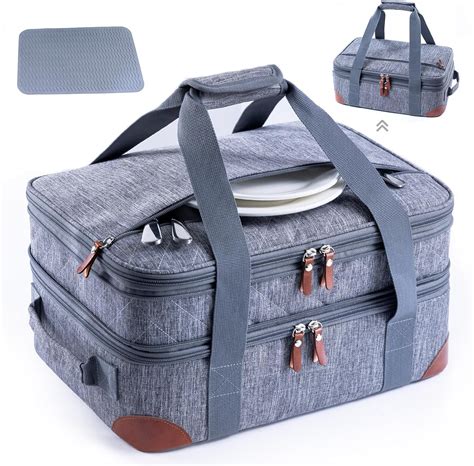 Amazon BAGSPRITE Insulated Casserole Carrier For Hot Or Cold Food With Heat Resistant Mat