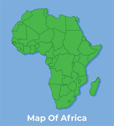 Detailed map of Africa country in green vector illustration 36323680 ...