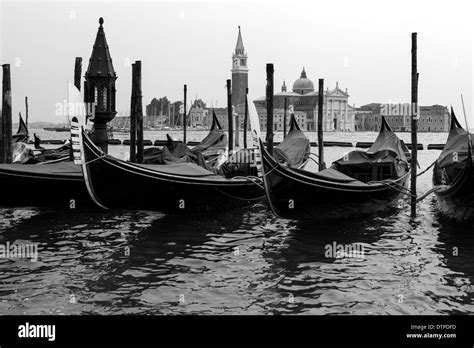 Gondolas On The Grand Canal Venice Stock Photo Alamy