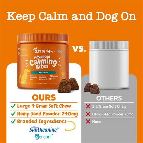 Zesty Paws Advanced Calming Bites Dog Chews W Baxterboo