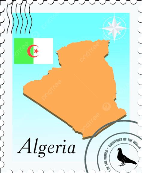 Algeria Map In Vector Stamp Design Geography Site Map Vector Geography