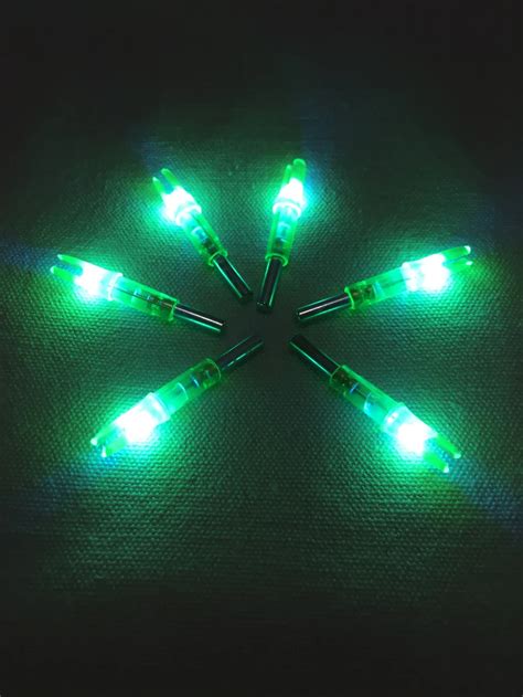 12pcs Lighted Nock Compound Bow Led Lighted Arrow Nock Green For Id6