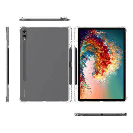 Olixar Flexishield Clear Case With S Pen Holder For Samsung Galaxy Tab S