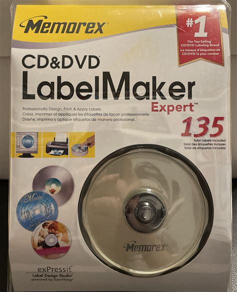 Memorex Cd And Dvd Label Maker Expert 135 Labels And Software New Ebay