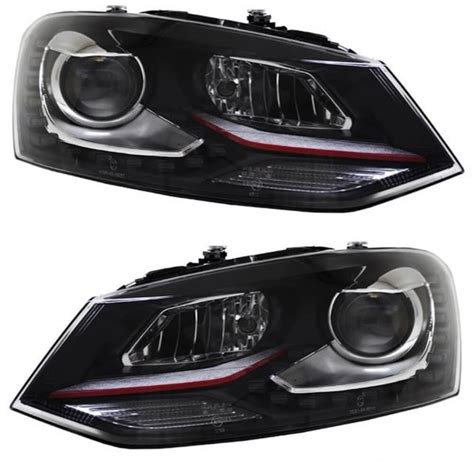 2x Phares LED Polo 6R 6C GTI Look Xenon 09 17 MN Automotiv