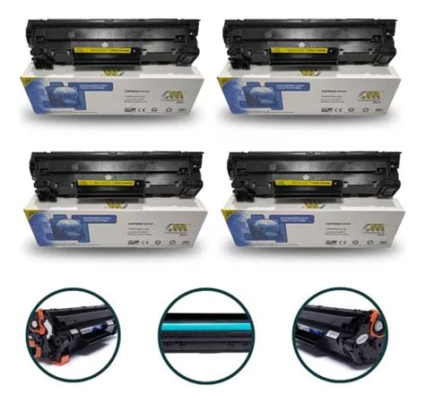 Kit 04 Toner Compativel Hp 285a 435a 436a 278a Hp1102w 1212 Frete grátis