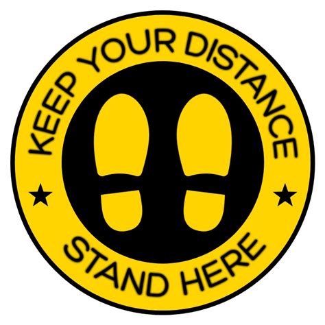 Keep Your Distance Footprint Poster Design Template Postermywall