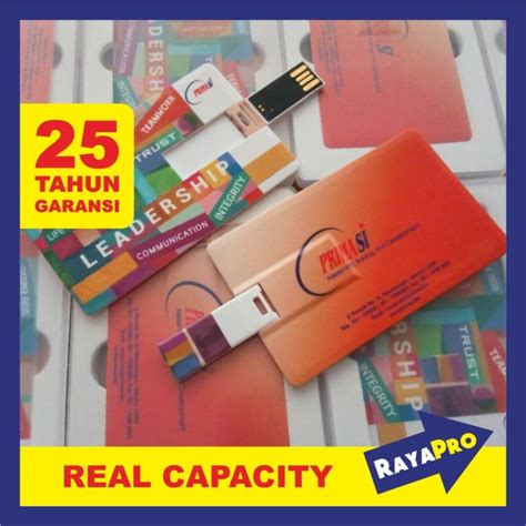 Jual Usb Flashdisk Kartu Custom Garansi Flash Disk Card Print 8gb 8