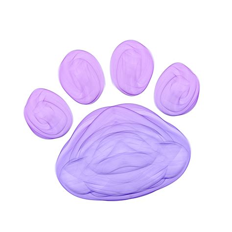 Cute purple paw print stationary sticker oil painting 21504022 PNG