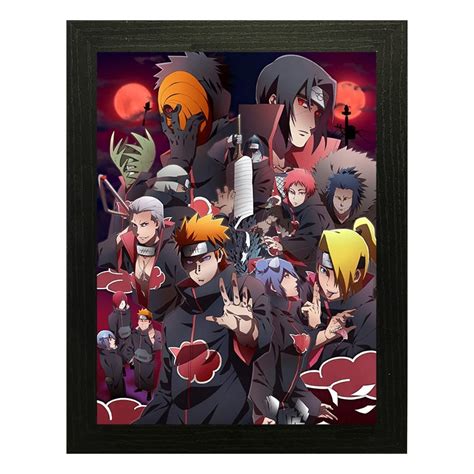 Naruto Anime Poster Frame Framed Anime Akatsuki Posters Raqeeq