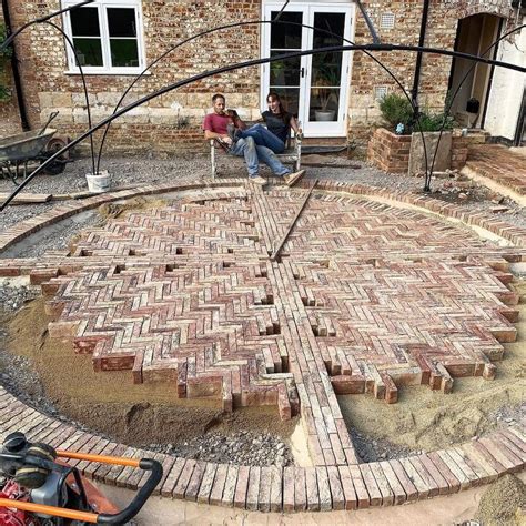 Backyard Makeover How To Build A Brick Patio Circle Brick Patios