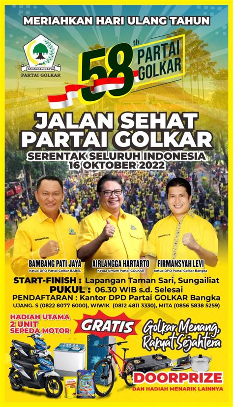 Membludak Firmansyah Levi Jalan Sehat Golkar Jadi Pesta Rakyat