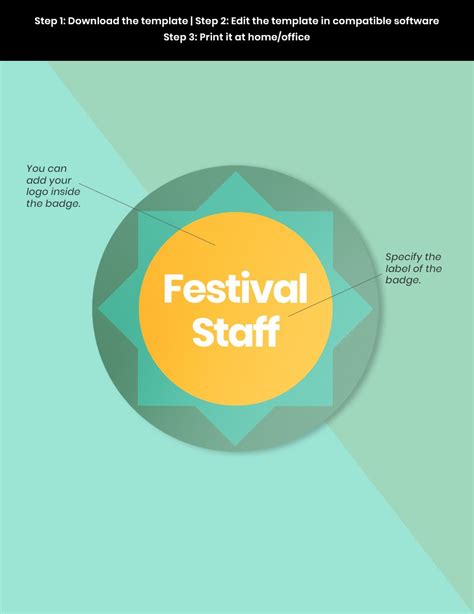 Festival Badge Round Template In Google Docs Word Pages PSD