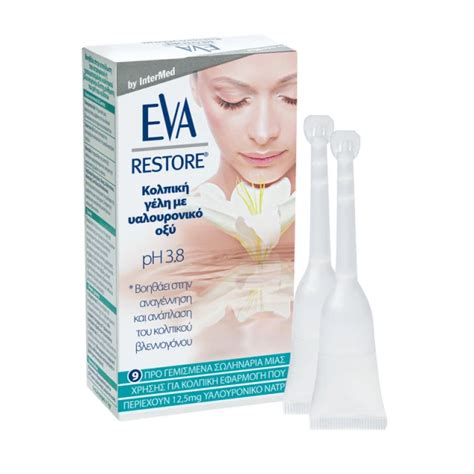 Intermed Eva Restore Κολπική Γέλη με Υαλουρονικό Οξύ PH 3 8 9τμχ