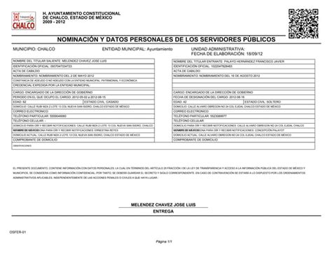 Nominaci N Y Datos Personales De Los Servidores P Blicos Ppt