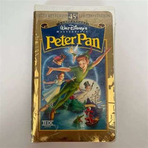 PETER PAN VHS 1998 45th Anniversary Limited Edition Walt Disney