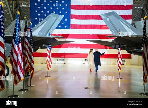 President Donald Trump And First Lady Melania Trump Depart Hangar 6 At