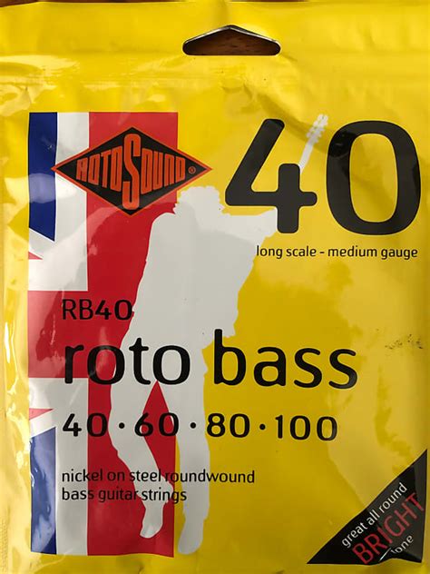 Rotosound Rotosound Rb40 Nickel On Steel Bass Strings 40 100 Reverb