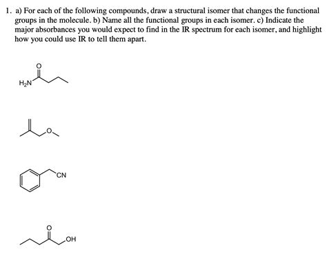 Solved A For Each Of The Following Compounds Draw A Structural